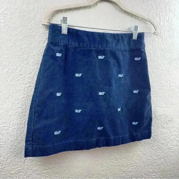 Vineyard Vines Corduroy Blue Whale Mini Skirt - Size 00 - Picture 4 of 6